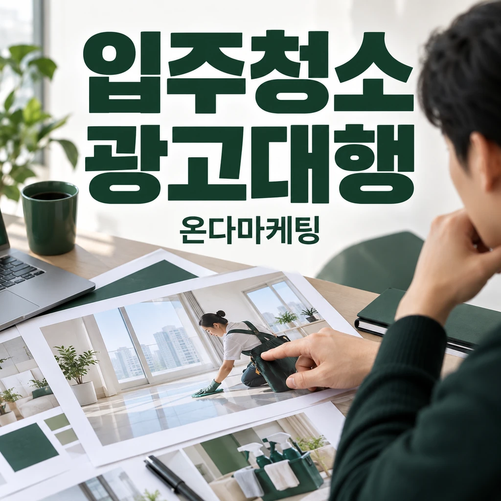 입주청소 광고대행을 기획하는 온다마케팅의 상담 자료 이미지