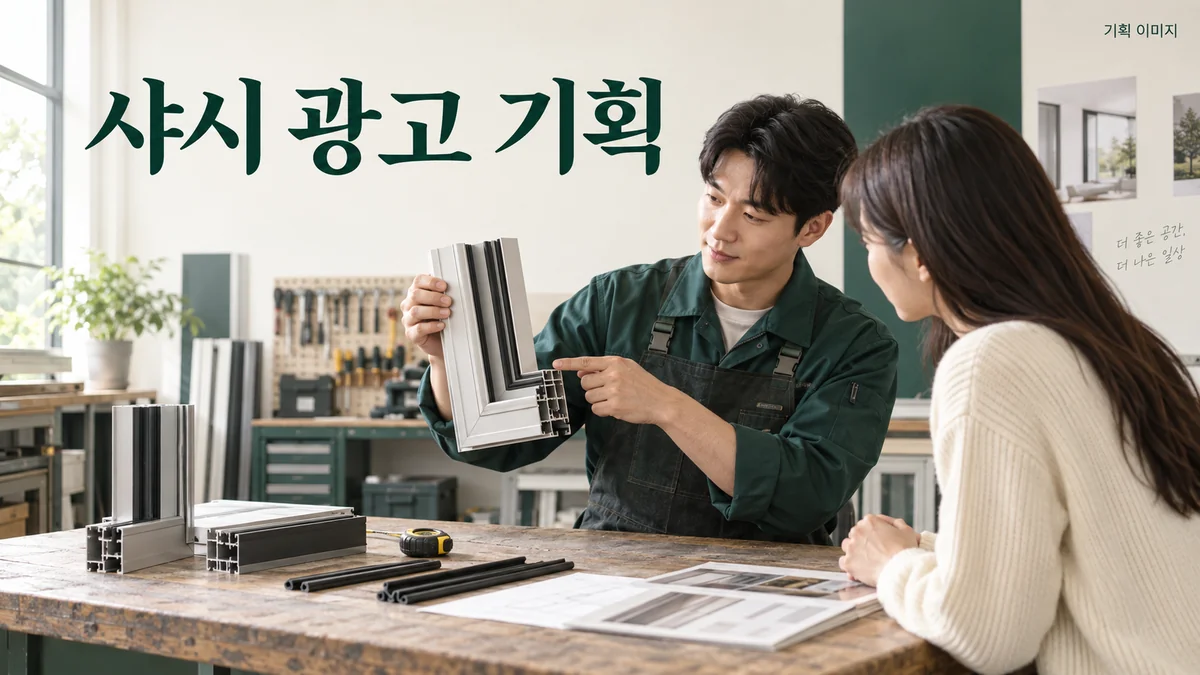 프레임 단면과 부속 자료로 샤시 견적 범위를 설명하는 기획 장면