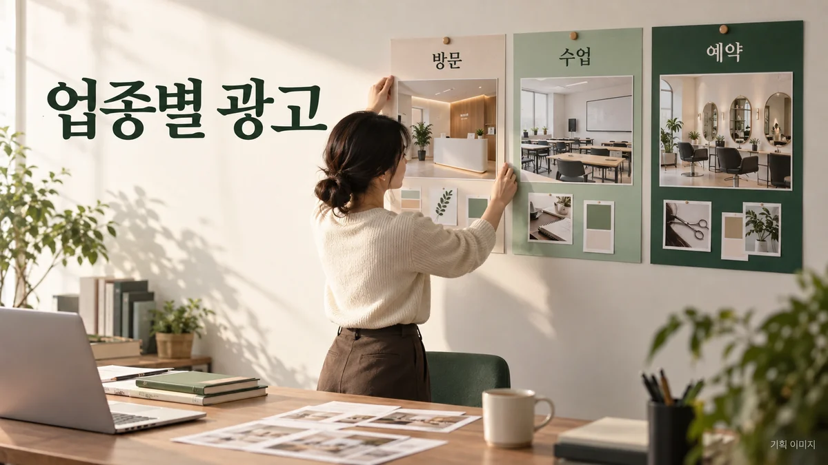 병원·학원·미용실의 상담 목적과 준비 자료를 구분하는 기획 장면