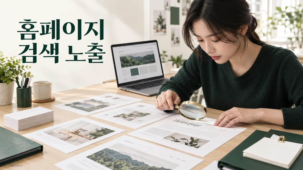페이지 제목과 문서 연결을 점검하는 홈페이지 검색 노출 기획 장면