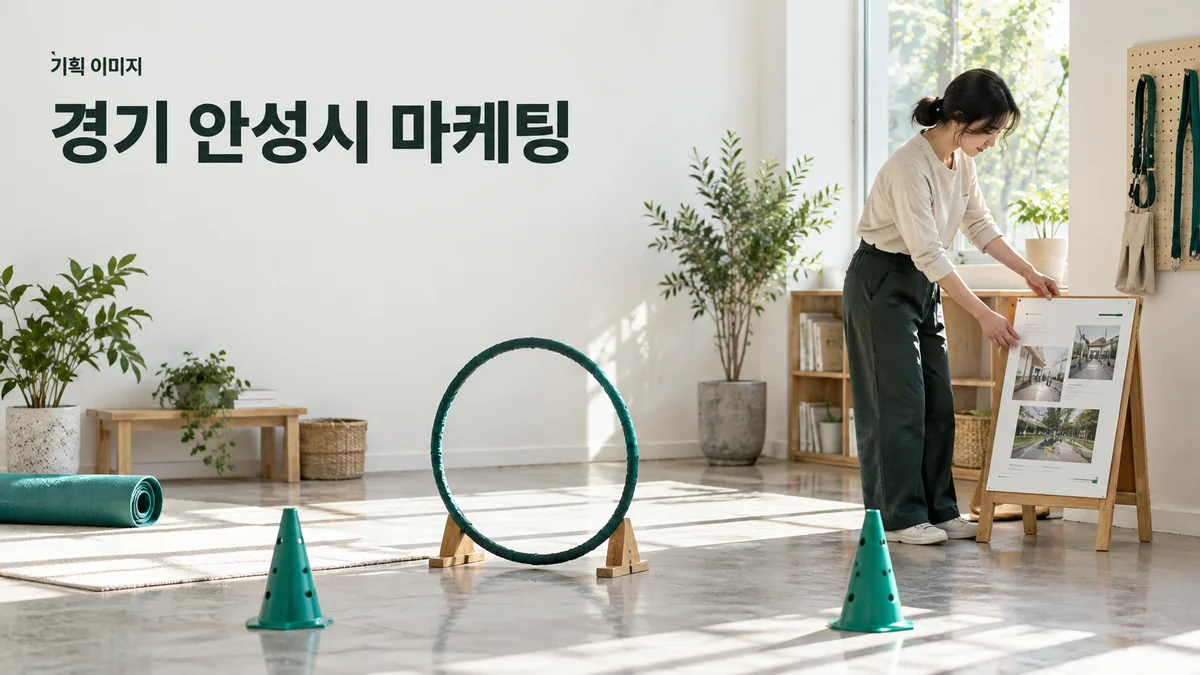 반려동물 교육 공간의 준비물과 이용 안내를 정리하는 기획 이미지