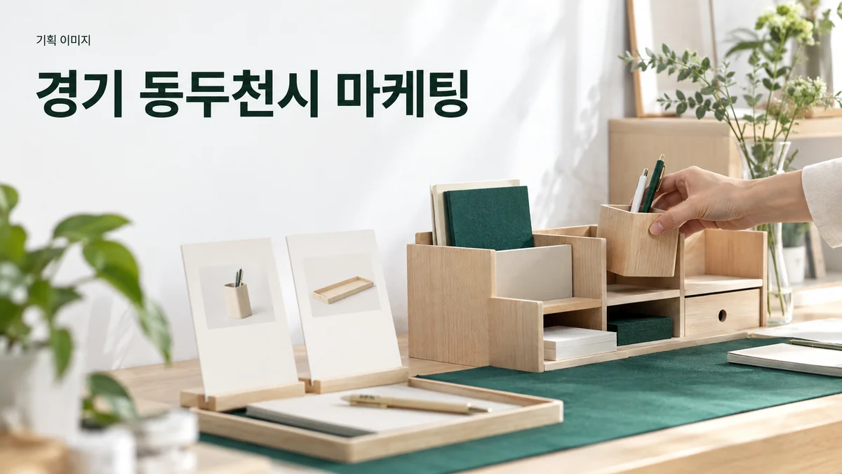 생활용품 매장의 정리함 제품 사진과 소개 안내를 준비하는 기획 이미지