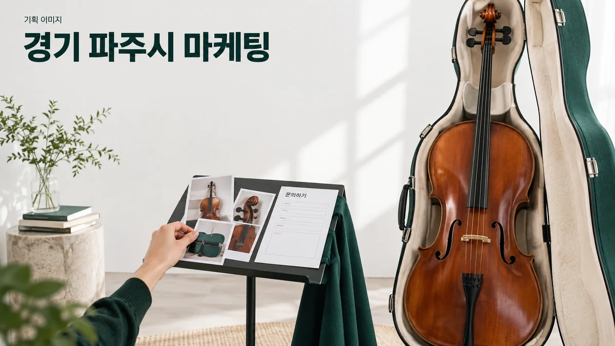 악기 대여 홈페이지의 품목 사진과 신청 안내를 구성하는 기획 이미지