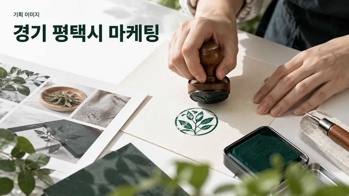 고무도장 공방의 체험 과정과 홈페이지용 사진을 준비하는 기획 이미지