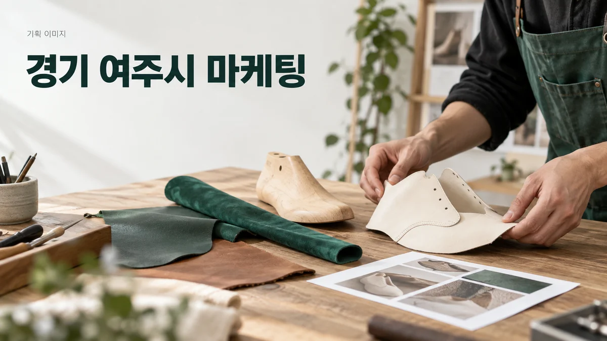 맞춤 신발 서비스의 소재와 제작 상담 자료를 소개하는 기획 이미지