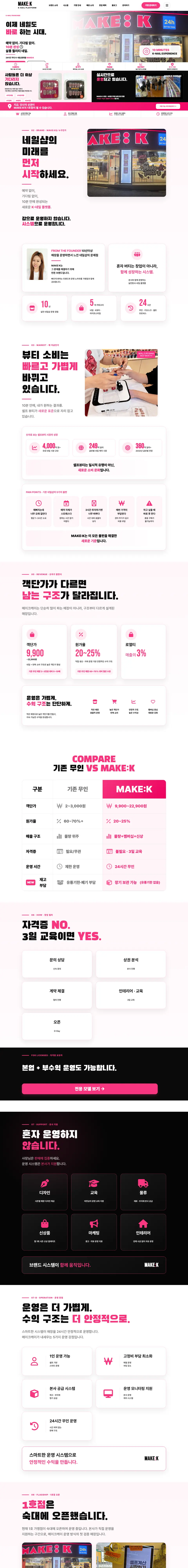 메이크케이 MAKE:K 홈페이지 PC 전체 화면